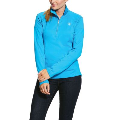 Ariat English: Tolt 1/2 Zip Sudaderas Mujer - Azules (FBLRI8493)